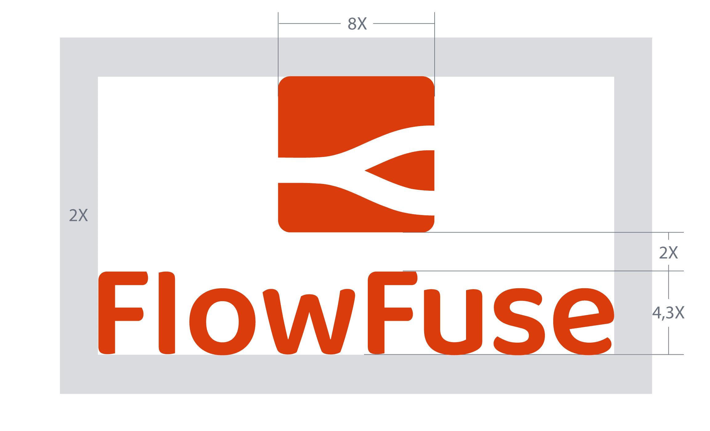 Image depicting the construction process of the logo's vertical version.